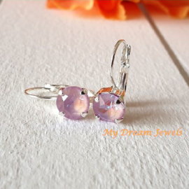 Oorbellen Alison met Swarovski Lavender Delite