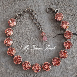Armband Alison "Rose Peach " met Swarovski Crystal
