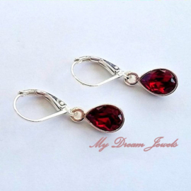 Oorhangers met  Swarovski Mini Druppel in diverse kleuren