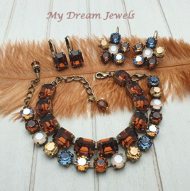 Armband Alison "Autumn Shimmer" met Swarovski Crystal