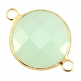 Crystal glas tussenstuk rond Crysolite Green