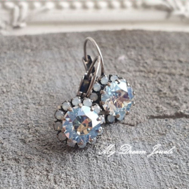 Oorbellen met Swarovski Crystal Moonlight & White Opal