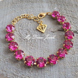 Armband Alison "Fuchsia" met Swarovski Crystal