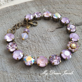 Armband Vintage Flower Violet  met Swarovski Crystal
