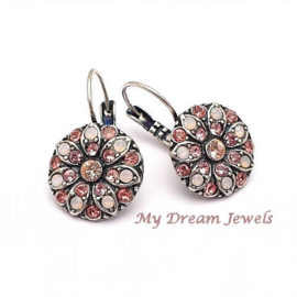 Oorbellen Pink Flower Dreams met Swarovski Crystal