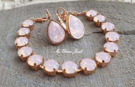 Armband Alison " Rose Water Opal " met Swarovski Crystal