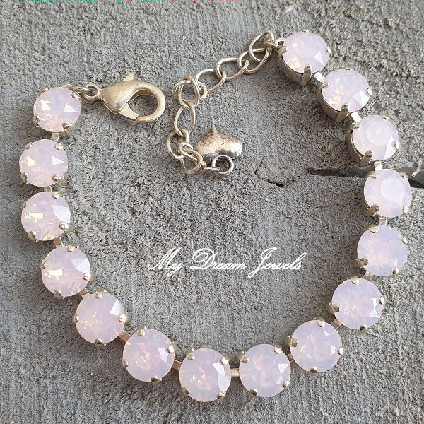 Armband Alison" Rose Water Opal "met Swarovski Crystal