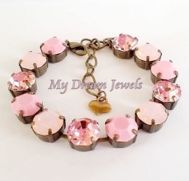 Armband Vintage Pink met Swarovski Crystal