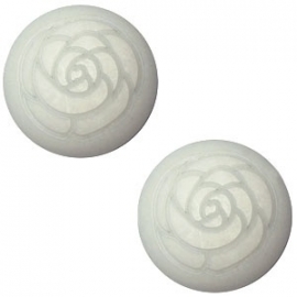 Polaris Cabochon Roos Silver Shade 12mm