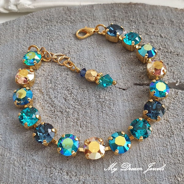 Armband Alison " Montana Zircon Sunshine " met Swarovski