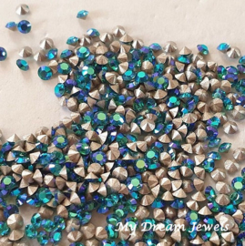 Swarovski 1028 puntsteen Indicolite AB Special  PP13 ( 1,9mm )