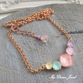 Ketting Twinkle Pastel met Swarovski Crystal