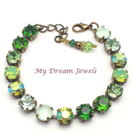 Armband  Forest Green met Swarovski Crystal