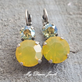 Oorbellen met Swarovski Jonquil Shine & Vintage Yellow Opal