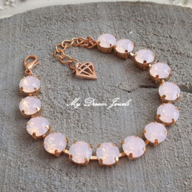 Armband Alison " Rose Water Opal " met Swarovski Crystal