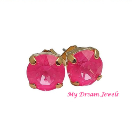 Oorstekers Alison met Swarovski  Crystal Electric Pink