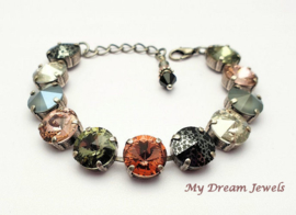 Armband Blush Rose,Grey met Swarovski Crystal
