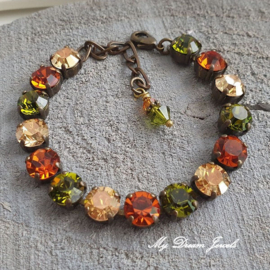 Armband Alison "Colors of Autumn" met Swarovski Crystal