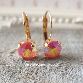 Oorbellen Alison met Swarovski Coral Summer Love