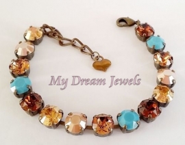 Armband Golden Brown met Swarovski Crystal