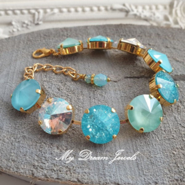 Armband Aqua Moonlight met o.a.Swarovski Crystal