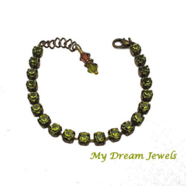 Armband Olivine met Swarovski Crystal