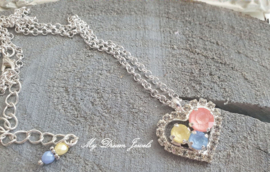 Ketting Crystal Hart "Happy Spring" met Swarovski