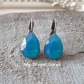 Oorbellen Swarovski Druppel Caribbean Blue Opal