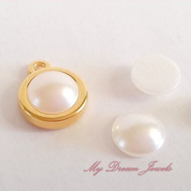 Swarovski 2080/4  hotfix cabochon White Pearl 7mm ( SS34 )