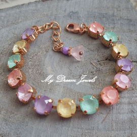 Armband Alison " Twinkle Pastel  " met Swarovski Crystal