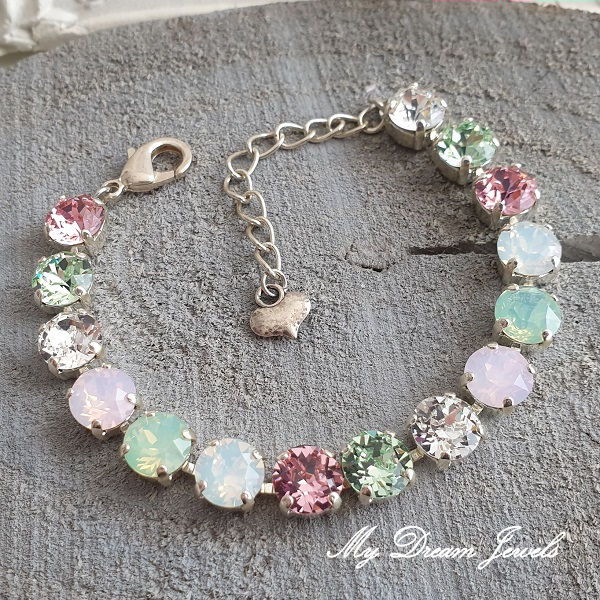 Armband Alison "Pastel Multi" met Swarovski Crystal