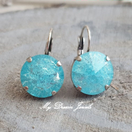 Oorbellen Rivoli Crushed Crystal Aqua