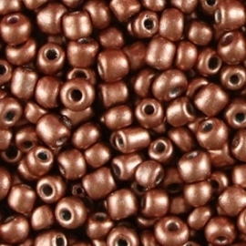 Rocailles Metallic Dark Antique Pink 4mm