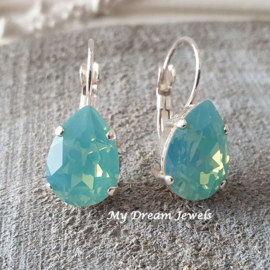 Oorbellen Belle met Swarovski Druppel "Pacific Opal"