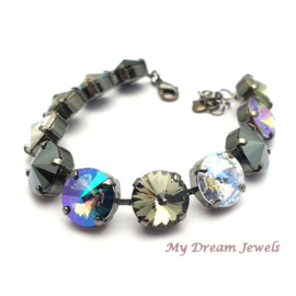 Armband "Black Paradise" met Swarovki Crystal