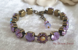 Armband Vintage Flower Violet  met Swarovski Crystal