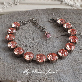 Armband Alison "Rose Peach " met Swarovski Crystal