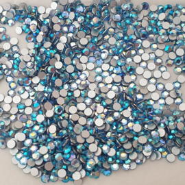 Preciosa platte steen Light Sapphire AB 3,0mm( SS12 ) per 72 st