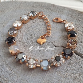 Armband Black Rose met Swarovski Crystal