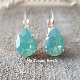 Oorbellen Belle met Swarovski Druppel "Pacific Opal"