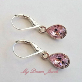 Oorhangers met  Swarovski Mini Druppel in diverse kleuren