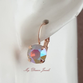 Oorbellen Alison met Swarovski " Rose Water Opal AB"