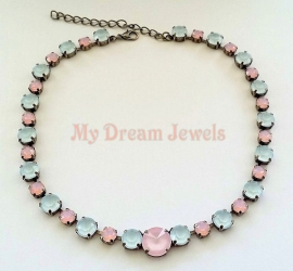 Collier Sweet Pastels met Swarovski Crystal