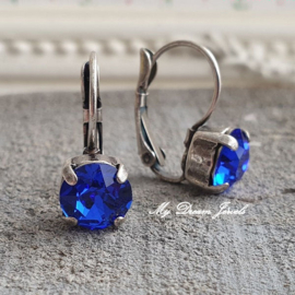 Oorbellen Alison met Swarovski Majestic Blue