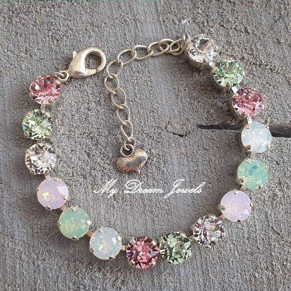 Armband Alison "Pastel Multi" met Swarovski Crystal