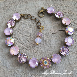 Armband Vintage Flower Violet  met Swarovski Crystal