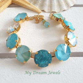 Armband Aqua Moonlight met o.a.Swarovski Crystal