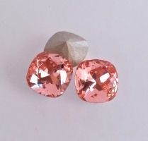 Swarovski 4470 Square Rose Peach 12x12mm