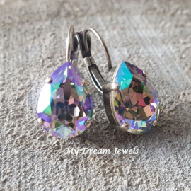 Oorbellen Belle met Swarovski Druppel "Crystal Paradise Shine"