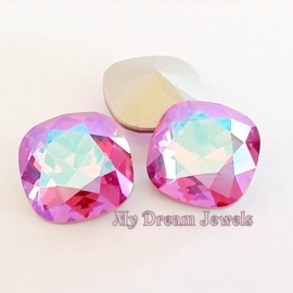 Swarovski 4470 Square Fuchsia Blue AB  12x12mm Exclusive